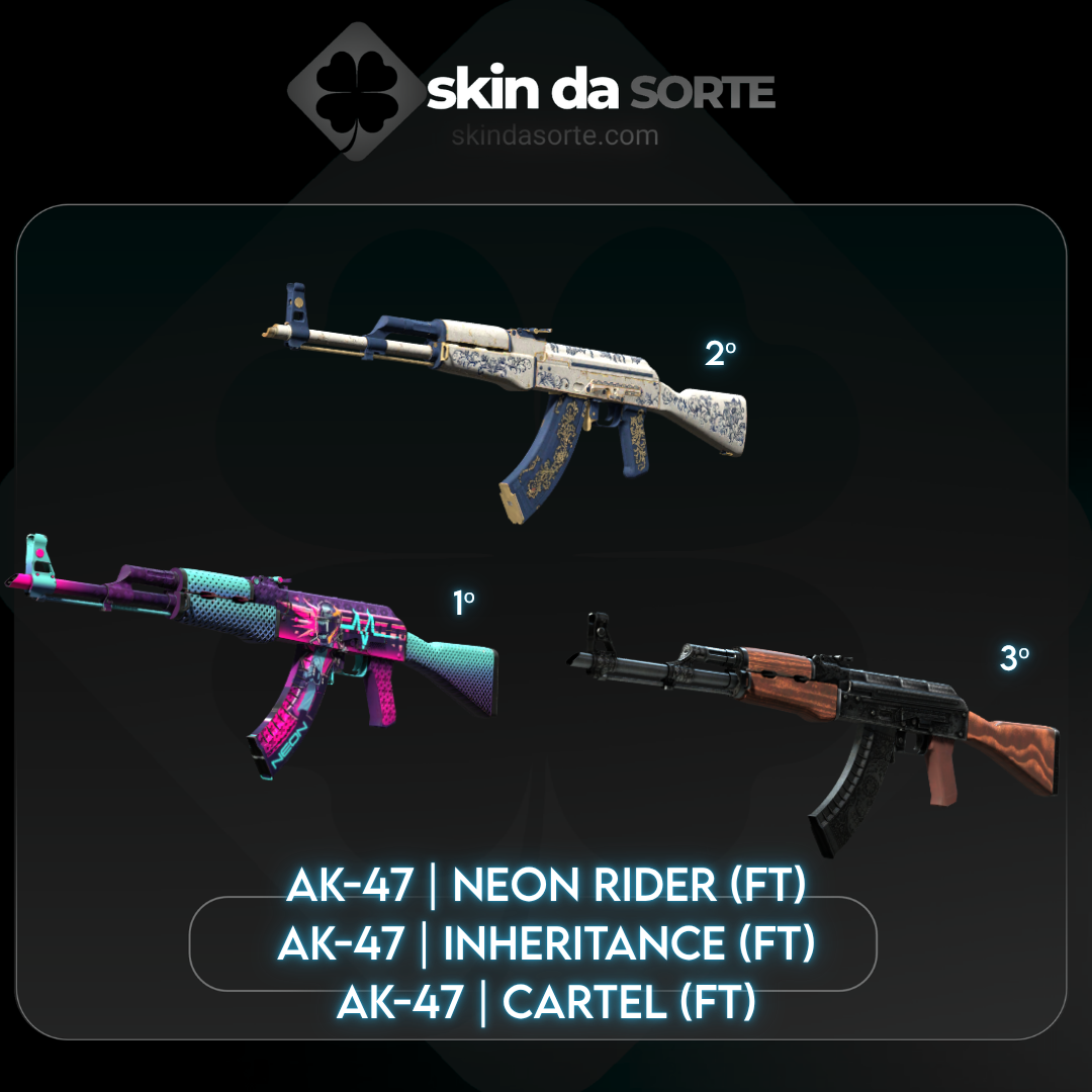 060826 - TRINCA DE AKs! (Neon Rider | Inheritance | Cartel) (Field-Tested)